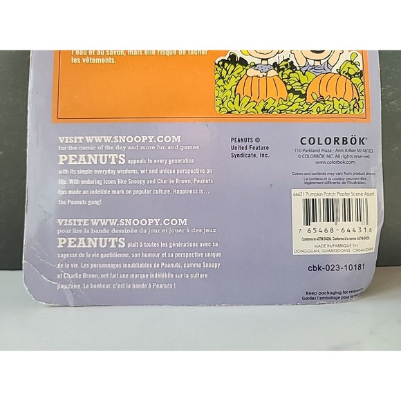 Peanuts Pumpkin Patch Plaster Scene Kid Craft - Picture 9 of 10